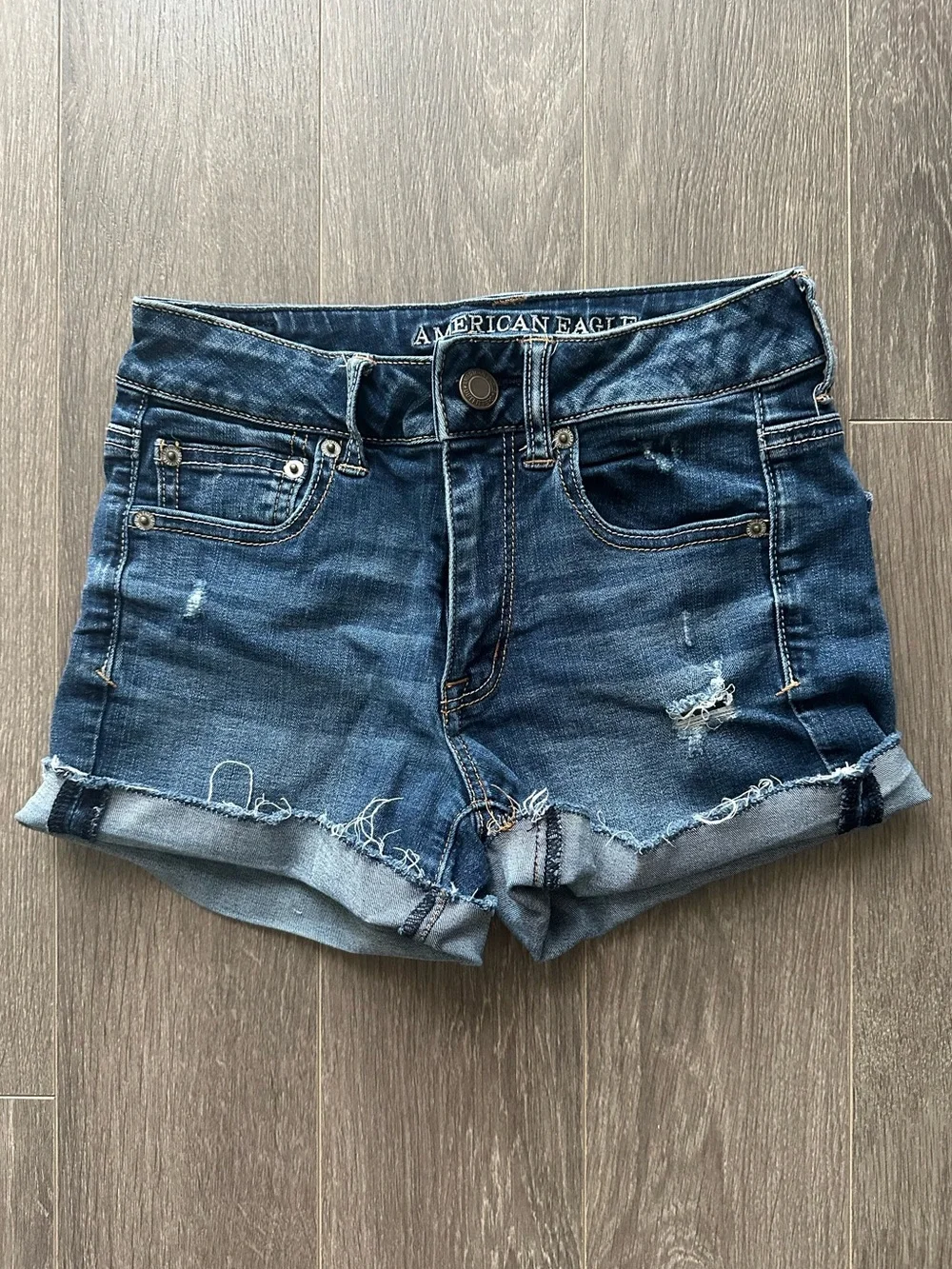 American Eagle Outfitters High Waisted Denim Cutoff Shorts